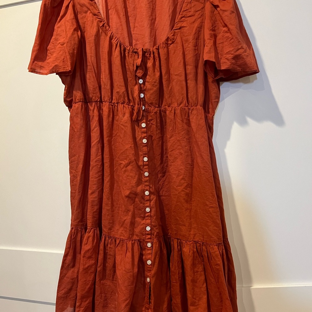 J. Crew Terracotta Button-Down Dress